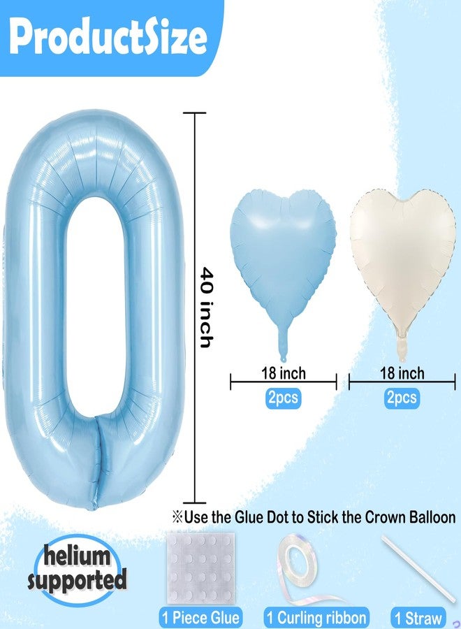 Florisland Blue 13 Balloon Number Pastel Blue Birthday Party Decor for Girls Boys, 40inch Big Sky Blue Balloon Foil Mylar 13 Birthday Balloon for 13th Birthday Party Anniversary Decorations Supplies Favors - Image 2